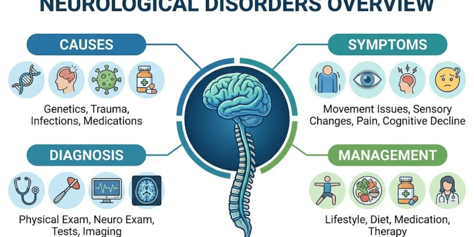 Common Neurological Disorders: Causes, Symptoms, and Diagnosis Common Neurological Disorders: Causes, Symptoms, and Diagnosis